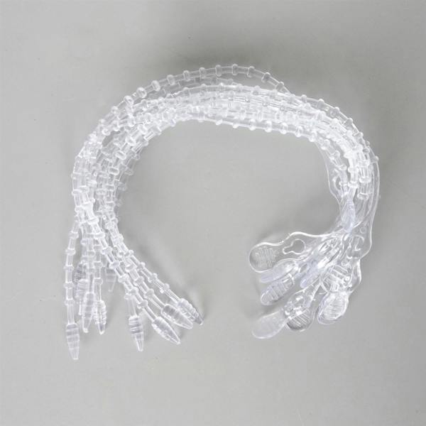 Shatchi 33cm Clear Adjustable Cable Ties for Garlands, Lights and Cables | Reusable PVC Holders
