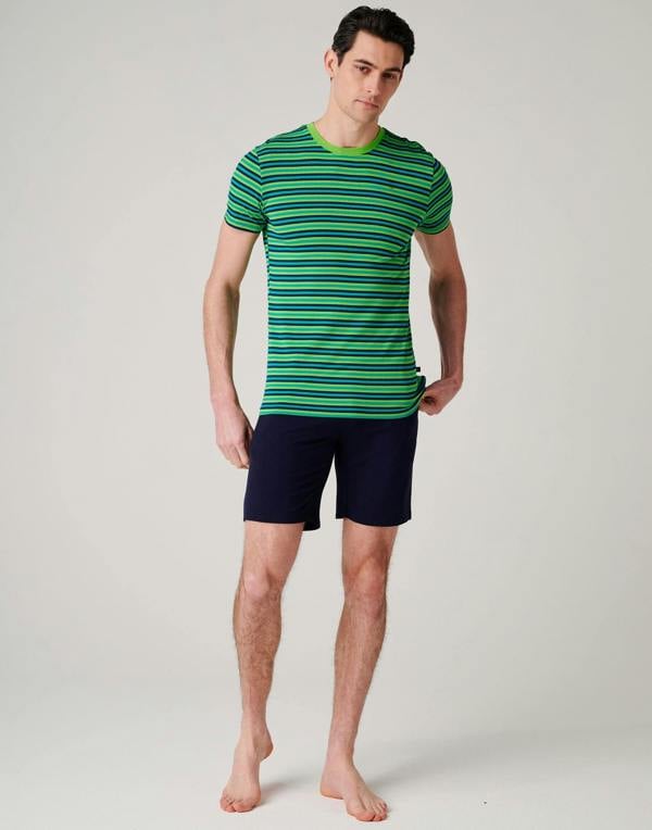 British Boxers Men's Bamboo Short Pyjama Set - Electric Lime