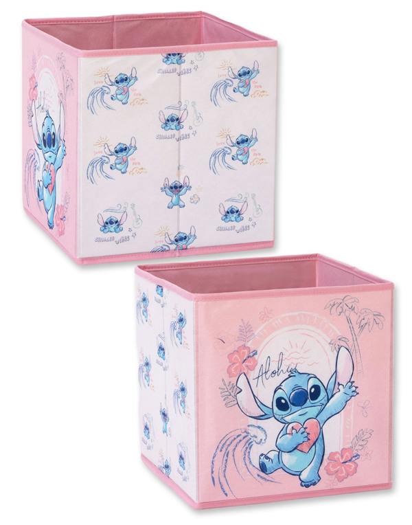 Lilo & Stitch Girls Pink Character Storage Cube Twin Pack (One Size)