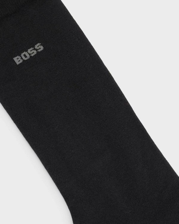 BOSS Orange BOSS Orange Marc Mens Regular-Length Logo Socks in Combed Stretch Cotton