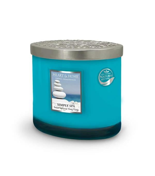 Heart & Home Simply Spa - 2 Wick Ellipse Candle
