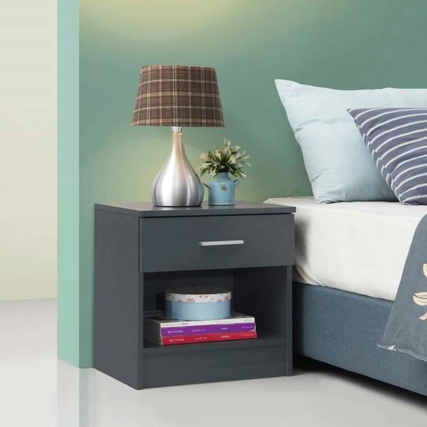 Timber Art Design Rio Costa Bedside Cabinet Bedroom Furniture Nightstand Table 1 Drawer