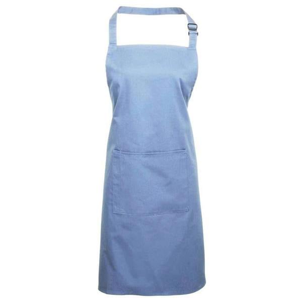 Premier Unisex Adult Colours Pocket Full Apron - Mid Blue