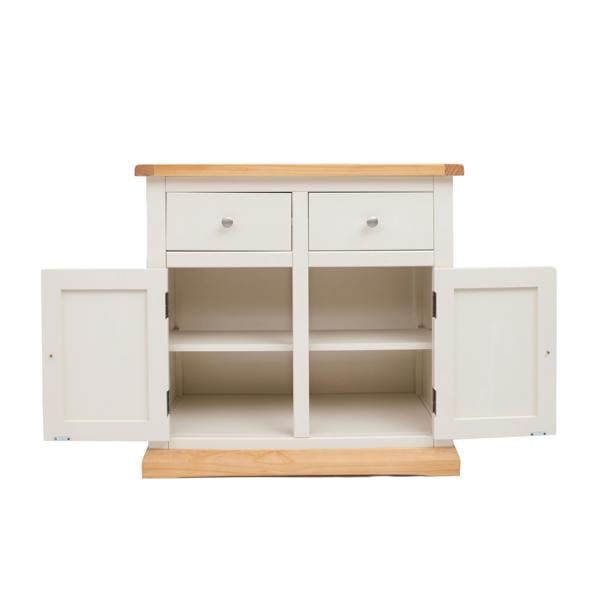 Cabinet Bits Trevi Off White 2 Drawer 2 Door Sideboard Chrome Knob