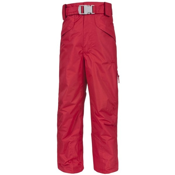 Trespass Kids Unisex Marvelous Ski Pants With Detachable Braces - Red