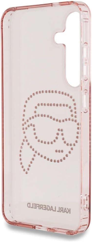 Karl Lagerfeld Rhinestones Karl Head Logo Case for Samsung Galaxy S25 6.2" Pink - KLHCS25SHKHDCELP