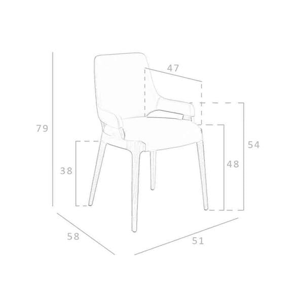 Angel Cerdá Brown Leatherette Chair 4136