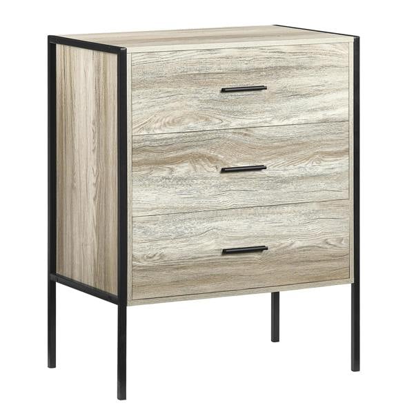 Vida Designs Brooklyn 3 Drawer Chest, Dark Wood