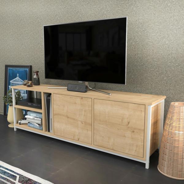 Decorotika Primrose Modern Tv Stand TV Cabinet for TV's up to 72"