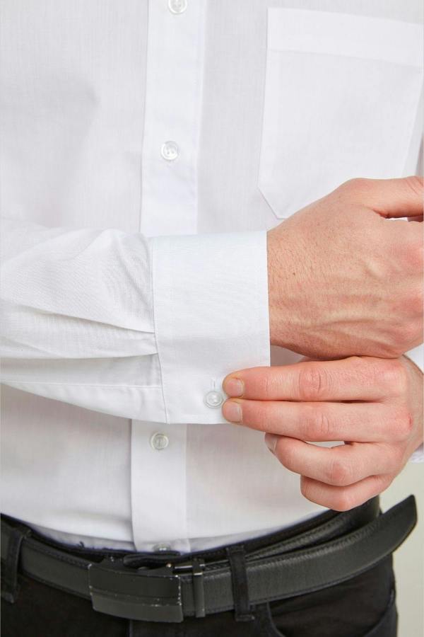 White Classic Easy Care Long Sleeve Shirt