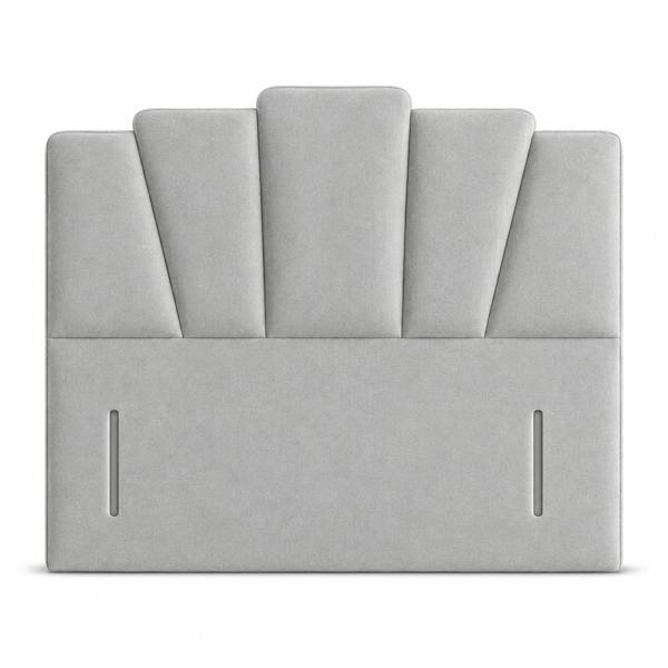 Great British Beds John Art Deco Headboard - Silver Plush