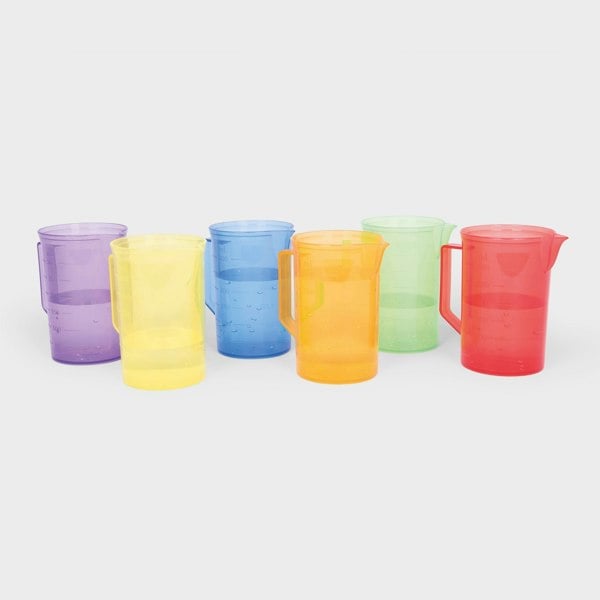 tickit Translucent Colour Buckets, Funnels & Jugs Set