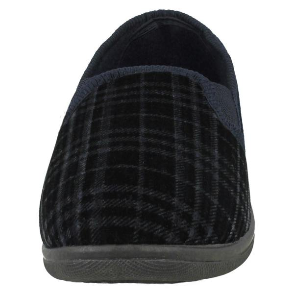 Spot On Mens Spot On Checked Slippers