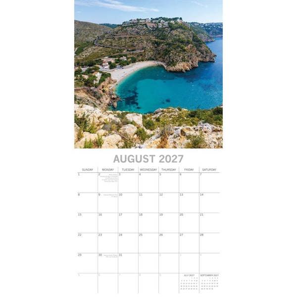 Mediterranean Calendar 2027, Wall Calendars, Month To View, Travel, Gift