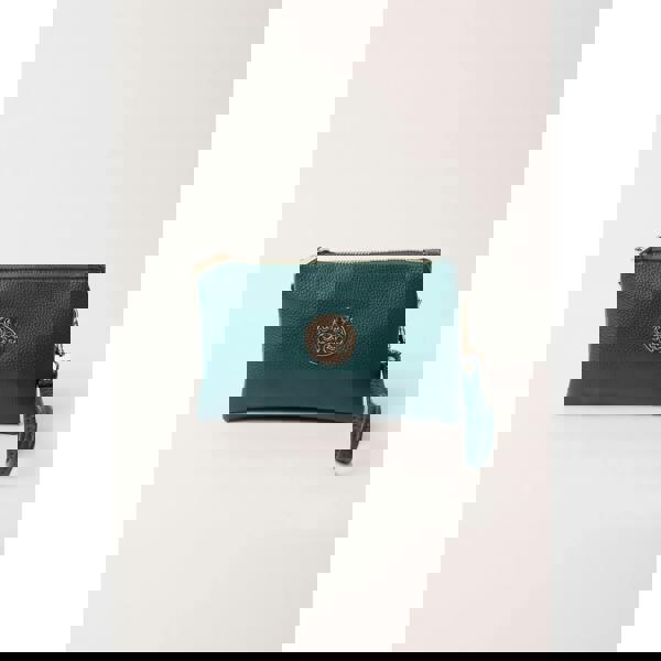 Blue Vanilla Detailed Zip Up Purse With Detachable Strap