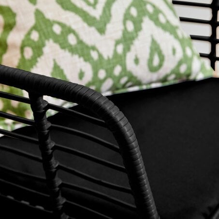 Neo Black 4 Piece Bamboo Style Table & Chairs Set
