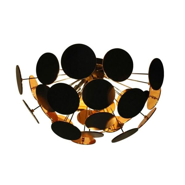 Pagazzi Lighting Copperhead Black and Copper Semi Flush Sputnik