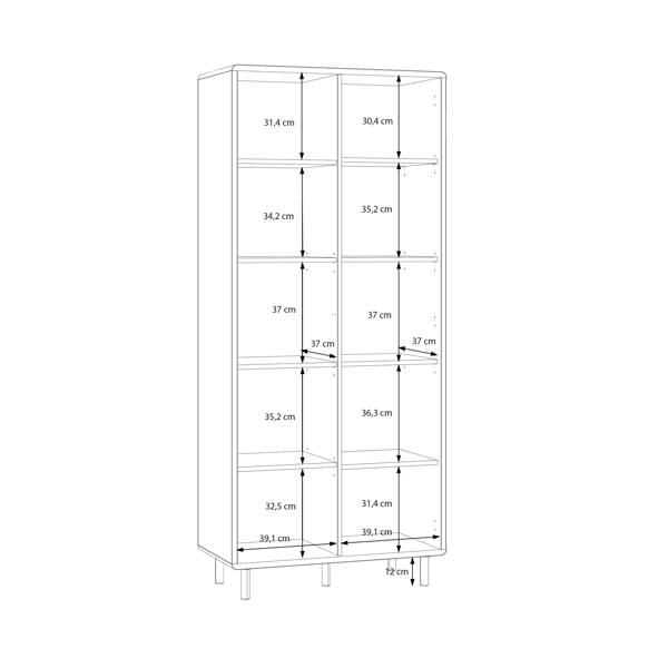 Furniture To Go Playly Tall Storage Cabinet with Door and Concealed Open Shelving in Sand