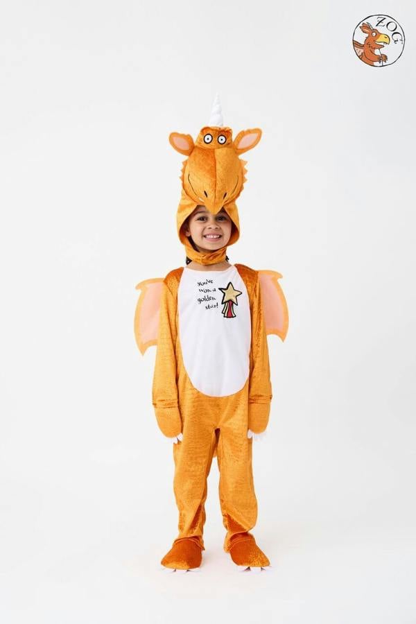 Vanilla Underground Gruffalo & Friends Unisex Kids Orange Zog 3D Headpiece 2 Piece Costume