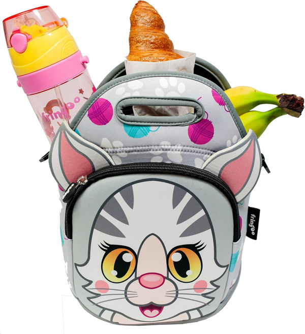 Fringoo Kids Thermal Insulated Cooler Lunch Bag with Zipped Pocket & Shoulder Strap for School or Nursery