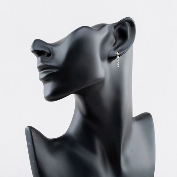 T. H. Baker 9ct Yellow Gold Certified 1.00ct Lab Grown Diamond Drop Earrings LGE47363-100