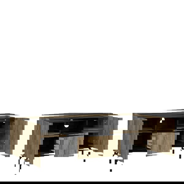 Furniture To Go Kendall TV-Unit with 2 Doors + 1 Drawer Oak and Black