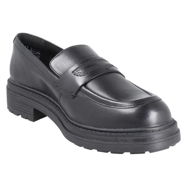 Clarks Ladies Clarks Chunky Sole Piped Trim Loafer Shoes Orinoco3 Edge