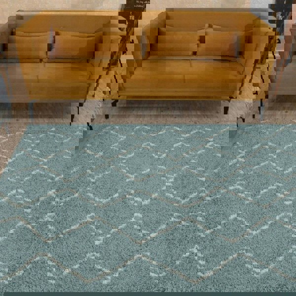 Moroccan-style thick shaggy rug, With a deep 30 mm pile, non-shedding, pet-friendly