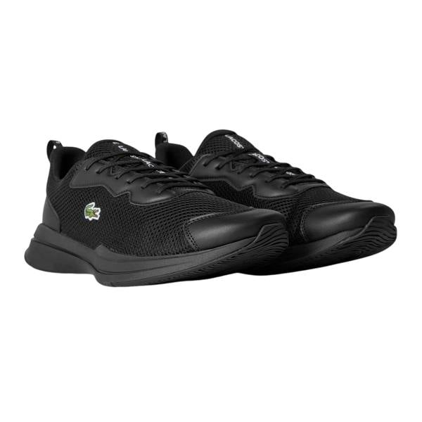 Lacoste Mens Neo Runbase Leather Trainers - Black - 