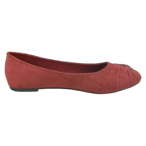 Spot On Ladies Spot On Twist Vamp Ballerinas