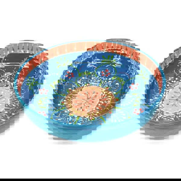 Large bowl - pink blue pattern
