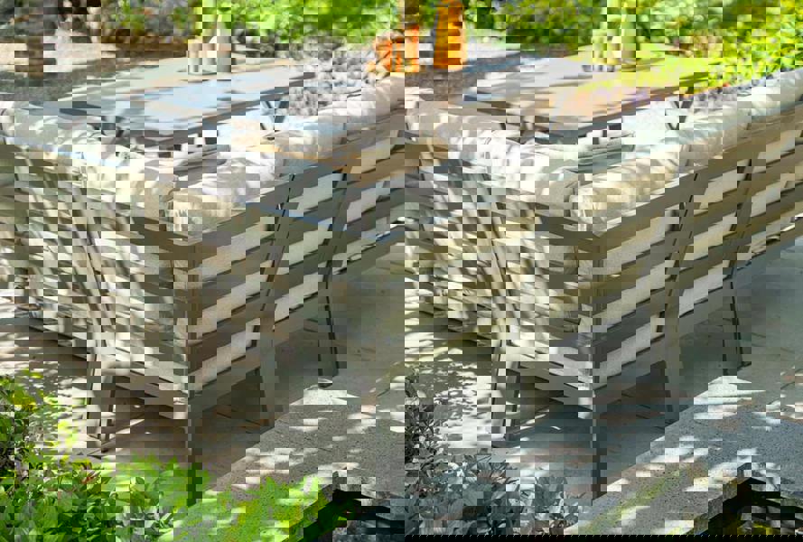 Garden Impressions Rondo - Large Garden Lounge Corner Sofa Group with Bench and Dining Table