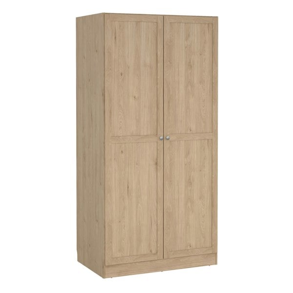 Furniture To Go Brande Wardrobe with 2 Frame Doors in Jackson Hickory