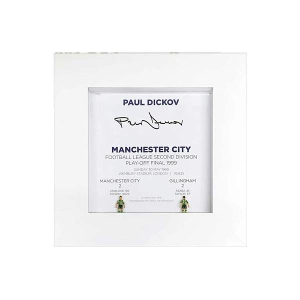 Unbranded Paul Dickov signed hand painted 1999 Playoff Final Subbuteo style display