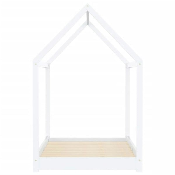 Berkfield Kids Bed Frame White Solid Pine Wood 90x200 cm