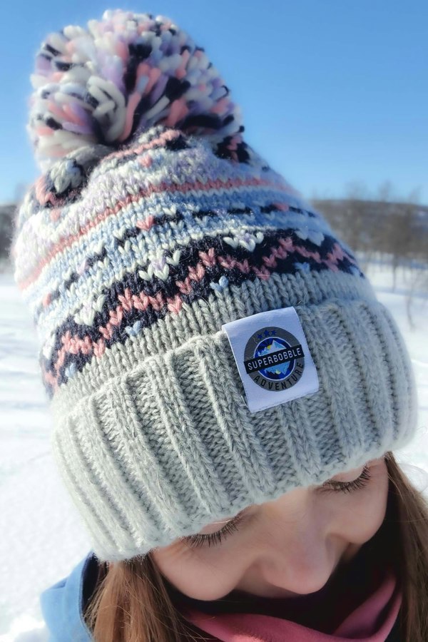 SuperBobble Fairisle Beanie Bobble Hat - Arctic