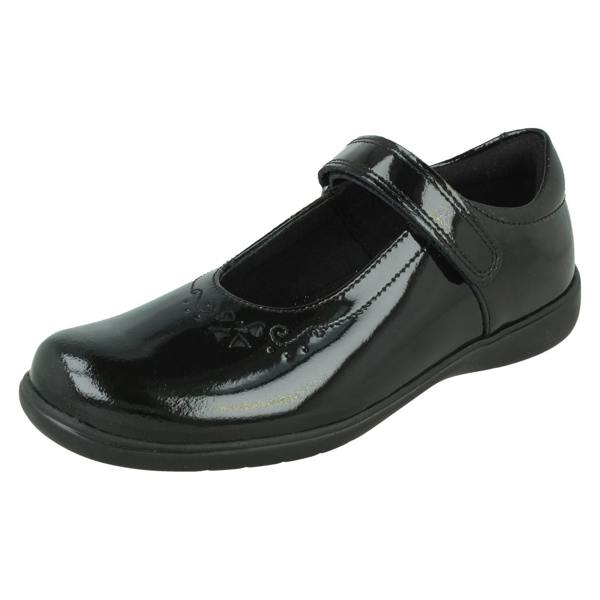Start-rite Girls Start-Rite Heart-Bow School Shoes Glisten