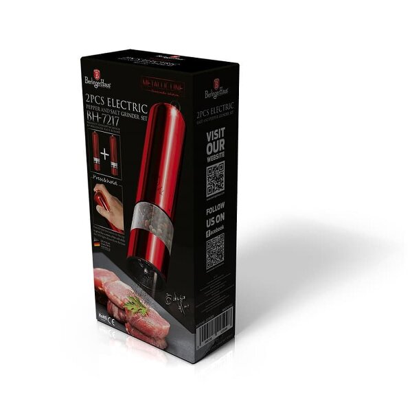 Berlinger Haus Electric Salt & Pepper Mill Set Berlinger Haus BH-7217 Burgundy