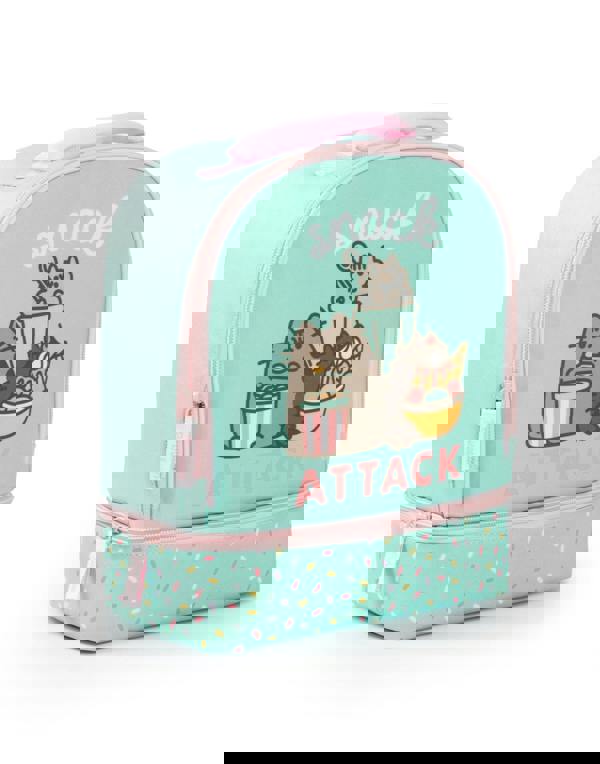 Pusheen Girls Green Snack Attack Lunch Bag, Lunch Box and Bottle Set (One Size)