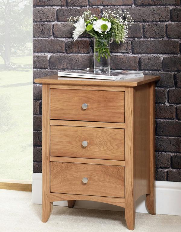 Statement Furniture Edward Hopper Bedside Table 3 Drawer Modern Nightstand