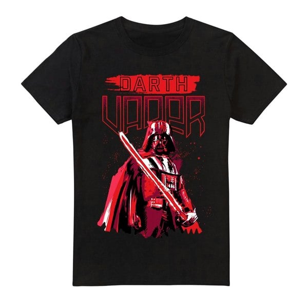 Star Wars Mens Darth Vader Painted T-Shirt - Black