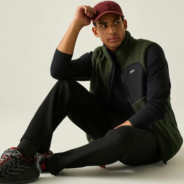 Regatta Mens Frankie Borg Body Warmer - Dark Khaki/Black - 