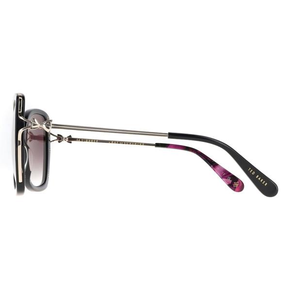 Ted Baker Sunglasses TB1773 Vallie 001 Gloss Solid Black Dark Grey Gradient