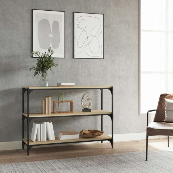 Berkfield Book Cabinet Sonoma Oak 100x33x70.5 cm Engineered Wood and Steel
