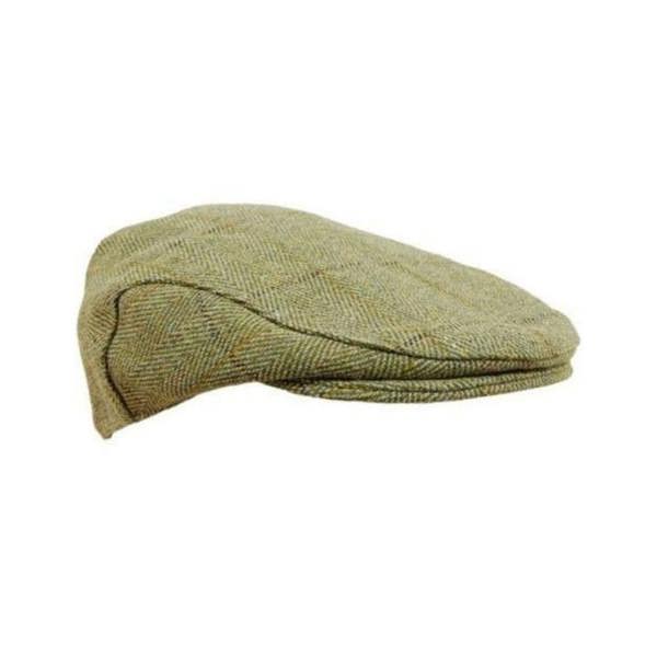 Green Game Tweed Flat Cap perfect for farmers to attend market
