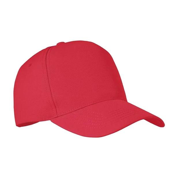 MidOcean Senga RPET 5 Panel Baseball Cap - Red - 