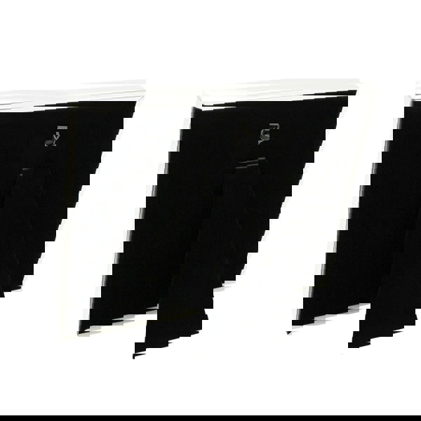 Modern Wedding Picture Frame in Silver Plating with Rings and Hearts Image 4