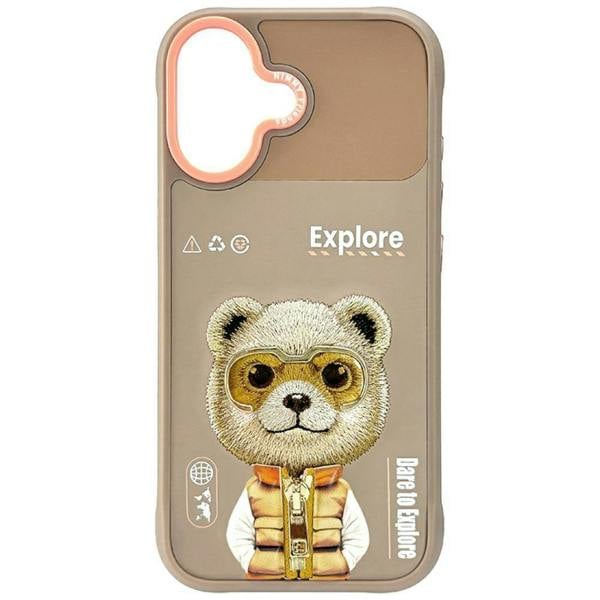 Nimmy Friends Nimmy Cool & Cute 2.0 Bear Case with MagSafe for iPhone 17 6.3" Brown Orange - N-KMLL-IP17-011-B