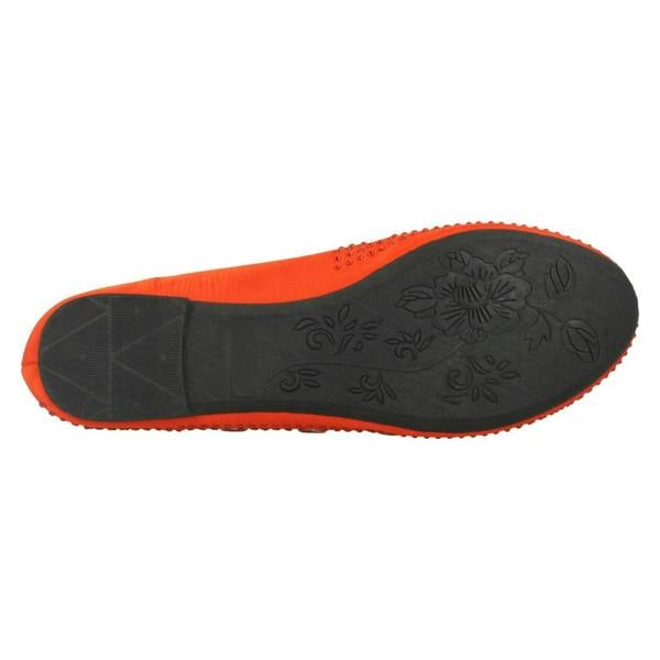 Spot On Ladies Spot On Flat Diamante Ballerinas