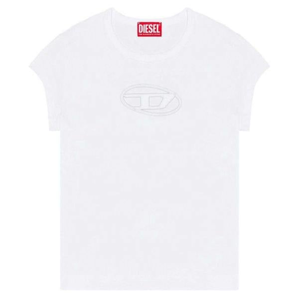 Diesel Womens/Ladies Angie Oval T-Shirt - White - 